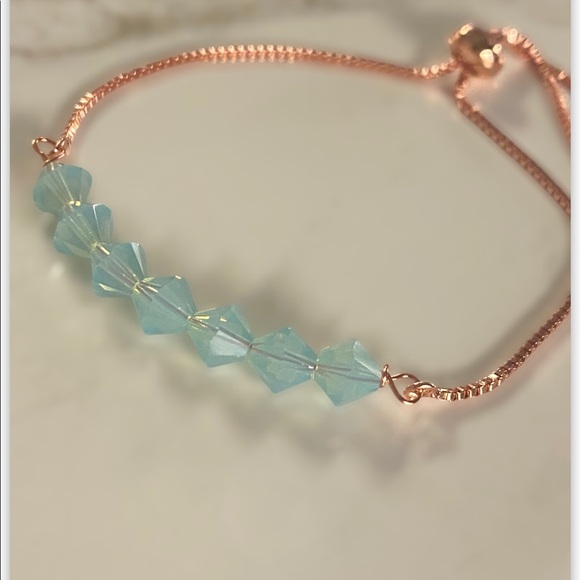 Jewelry - Swarovski pacific Opal crystals rose gold